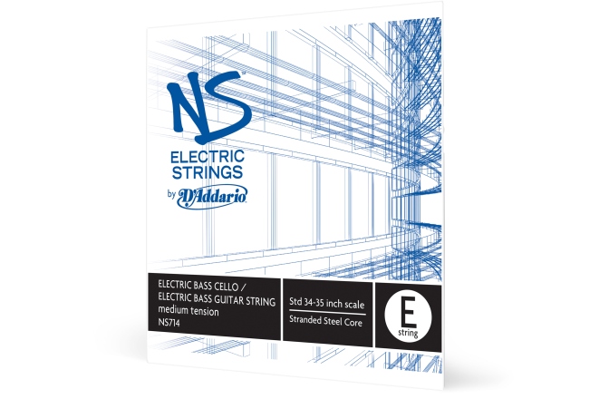 Coarda Mi(E) contrabas / Bas electric 4/4 Daddario NS Electric Bass/Cello Single E String 4/4 Scale MT