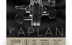 Coarda Mi(E) Vioară 4/4 Daddario Kaplan Ball End Violin Single E String 4/4 Scale Extra-HT