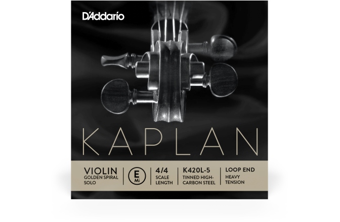 Coarda Mi(E) Vioară 4/4 Daddario Kaplan Golden Spiral Solo Loop End Violin Single E String 4/4 Scale HT