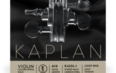 Coarda Mi(E) Vioară 4/4 Daddario Kaplan Golden Spiral Solo Loop End Violin Single E String 4/4 Scale LT
