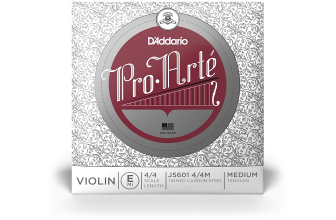 Coarda Mi(E) Vioară 4/4 Daddario Pro-Arte Violin Single E String 4/4 Scale MT
