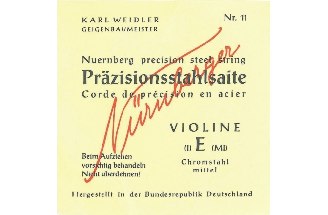 Coarda Mi(E) vioară Nürnberger Precision solid core Nr.11 Mi(E) 1/16