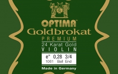 Coarda Mi(E) vioară Optima Goldbrokat Premium Extra-hard Gold E 0,28 K 3/4