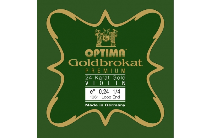 Coarda Mi(E) vioară Optima Goldbrokat Premium Extra-light Gold E 0,24 S 1/4