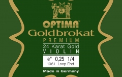 Coarda Mi(E) vioară Optima Goldbrokat Premium Gold Light E 0,25 S 1/4