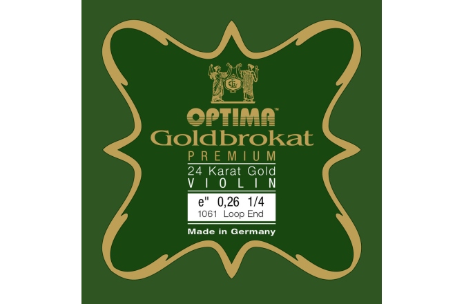 Coarda Mi(E) vioară Optima Goldbrokat Premium Medium Gold E 0,26 S 1/4