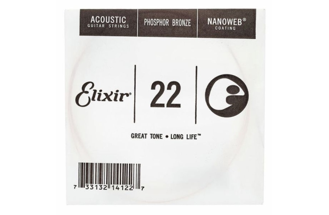 Coardă pentru Chitară Acustică Elixir Nanoweb NW022 Phosphor Bronze 14122