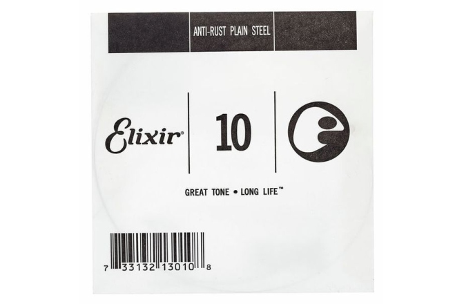Coardă pentru Chitră Electrică și Acustică Elixir PL010 Plain Steel 13010