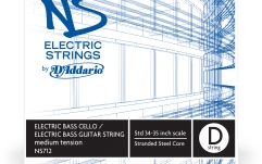 Coarda Re(D) contrabas / Bas electric 4/4 Daddario NS Electric Bass/Cello Single D String 4/4 Scale MT