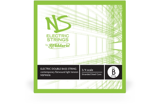 Coarda Si(B) contrabas electric Daddario NS Electric Cont. Bass Single Low B String 3/4 Scale LT