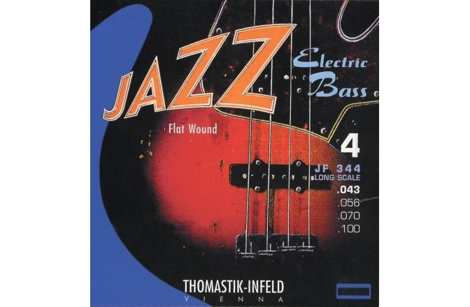 Coarda SOL chitară bas Thomastik  Jazz Bass series nickel flat wound round core 0.043