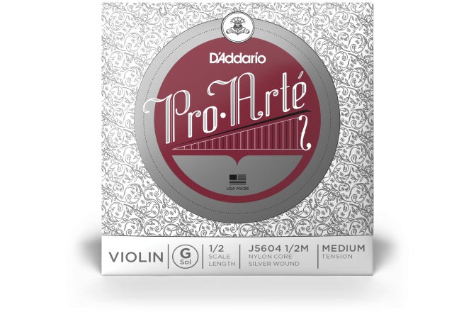 Coarda Sol(G) Vioară 1/2 Daddario Pro-Arte Violin Single G String 1/2 Scale MT