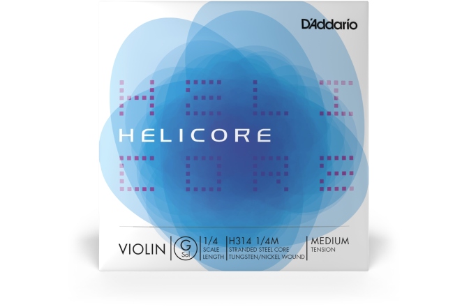 Coarda Sol(G) vioară Daddario Helicore Violin Single G String 1/4 Scale MT