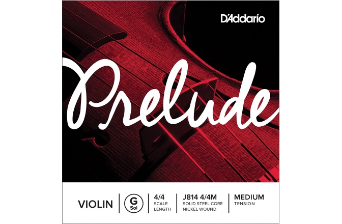 Coarda Sol(G) vioară Daddario Prelude J814 4/4 Medium G/Sol