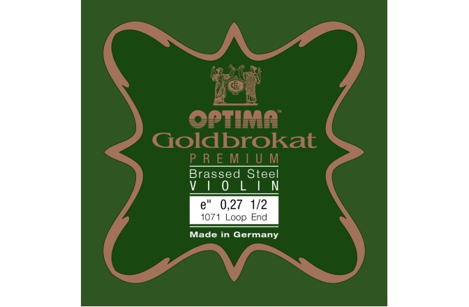 Coarda vioara E Optima Goldbrokat Premium placat cu alamă E 0.27 L