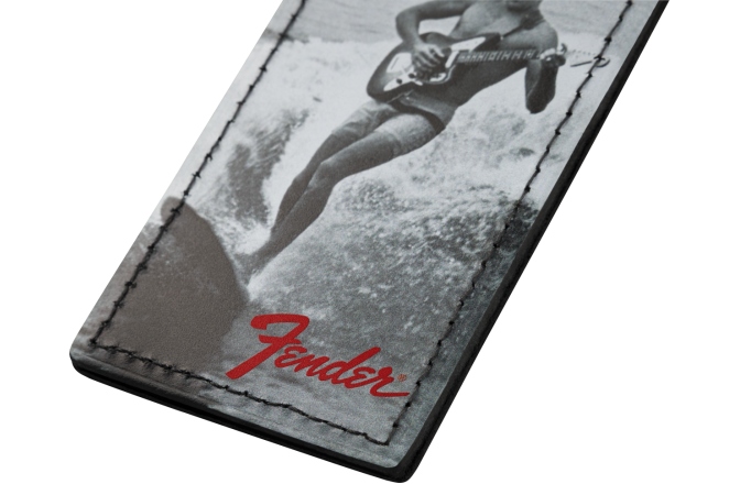 Coaster din Piele Fender Vintage Ad Luggage Tag Surfer