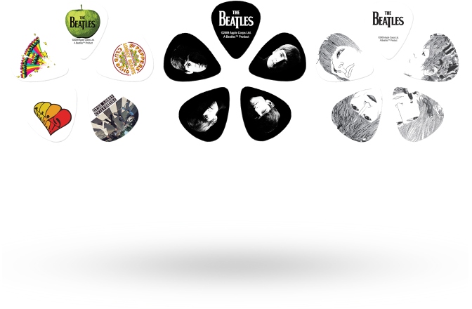 Colecție cu Pene de Chitară Daddario The Beatles Pick Tin - Medium Logo