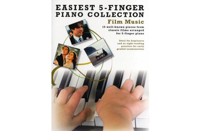 Colectie de 15 partituri de pian Easiest 5-Finger Piano Collection: Film Music