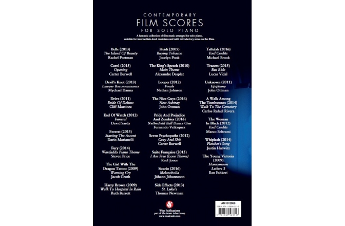 Colecție de partituri de pian No brand Contemporary Film Scores Solo PF BK