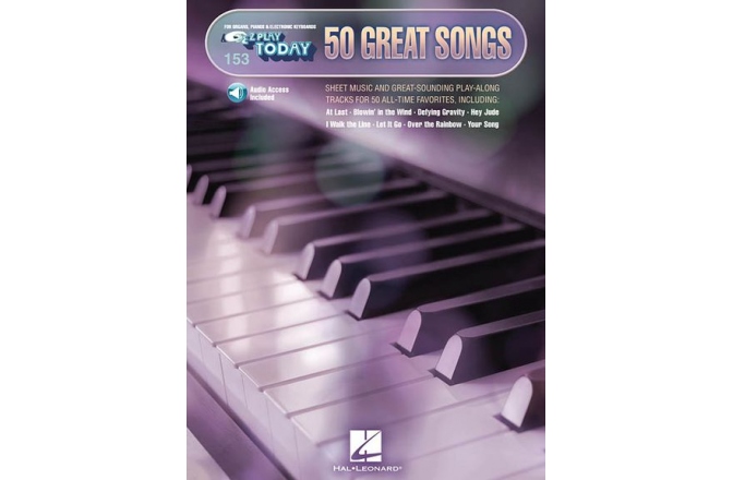 Colectie de partituri de pian E-Z Play Today Volume 153: 50 Great Songs (Book/Online Audio)
