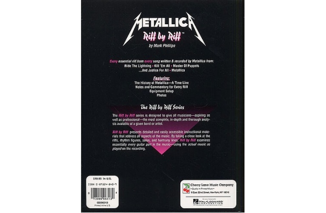 Colectie partituri chitară electrică No brand Metallica Riff By Riff