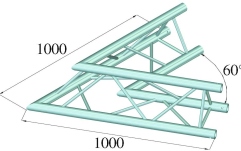 Colț truss Alutruss TRILOCK E-GL33 C-20 2-Way Corner 60°
