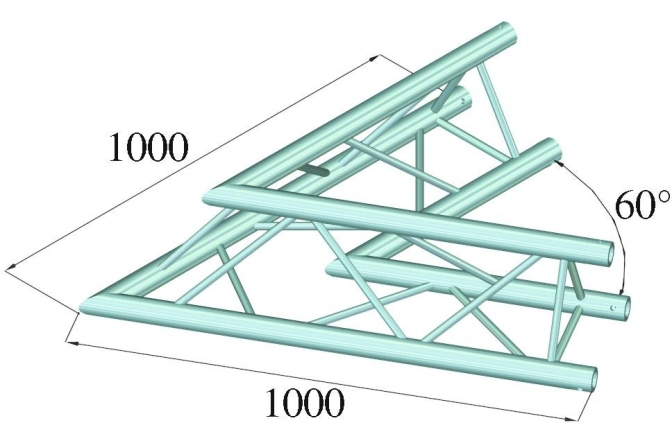 Colț truss Alutruss TRILOCK E-GL33 C-20 2-Way Corner 60°