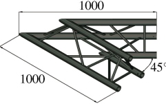 Colț truss Alutruss TRILOCK S-PAC 19 2-Way Corner 45° black