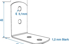 Colțar Roadinger Small Corner Brace 25x40mm