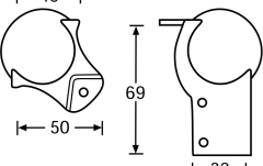Colțar tip bilă Adam Hall 41202 Ball Corner Medium