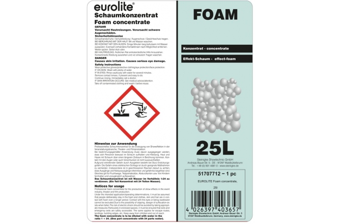 Concentrat Eurolite Foam Concentrate - 25L