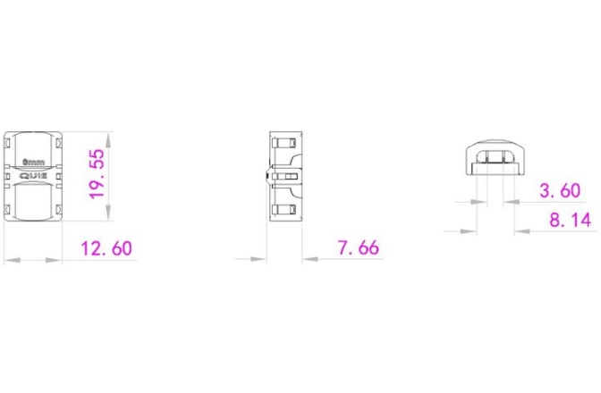 Conector bandă led Eurolite LED Strip Connector 2Pin 8mm