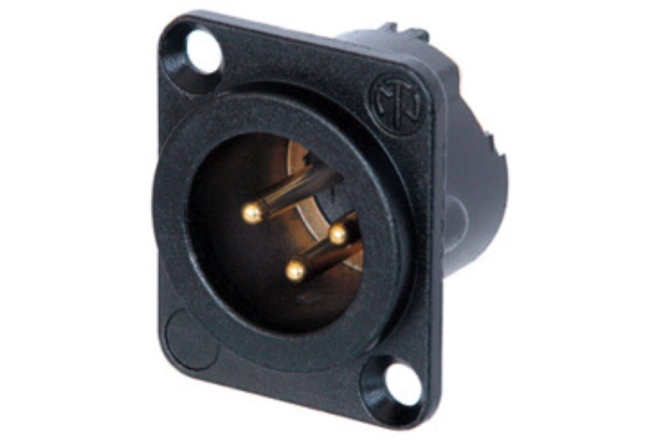 Conector XLR panou Neutrik NC3 MD-LX-B