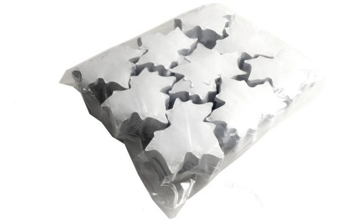Confeti din hârtie (alb) TCM FX Slowfall Confetti Maple Leaves 100x100mm, white, 1kg