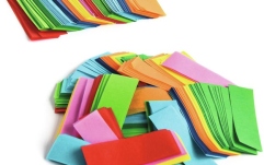 Confeti din hârtie multicolor TCM FX Slowfall Confetti rectangular 55x18mm, multicolor, 1kg
