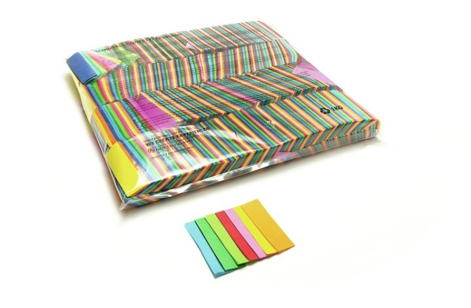 Confeti din hârtie multicolor TCM FX Slowfall Confetti rectangular 55x18mm, multicolor, 1kg
