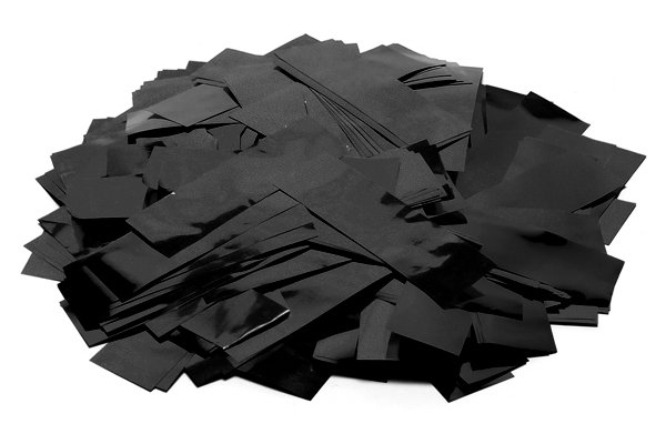 Metallic Confetti rectangular 55x18mm, black, 1kg