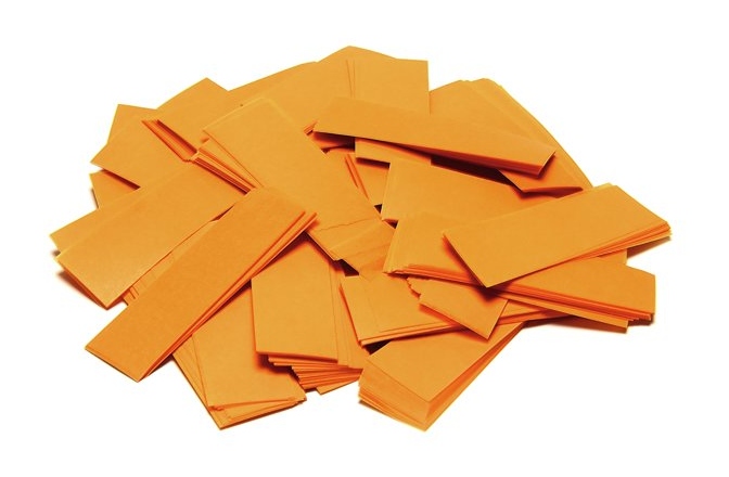 Confeti din hârtie, orange TCM FX Slowfall Confetti rectangular 55x18mm, orange, 1kg