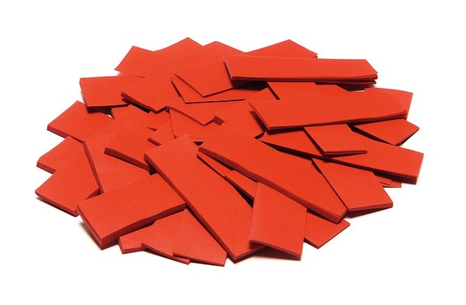 Confeti din hârtie, roșu TCM FX Slowfall Confetti rectangular 55x18mm, red, 1kg