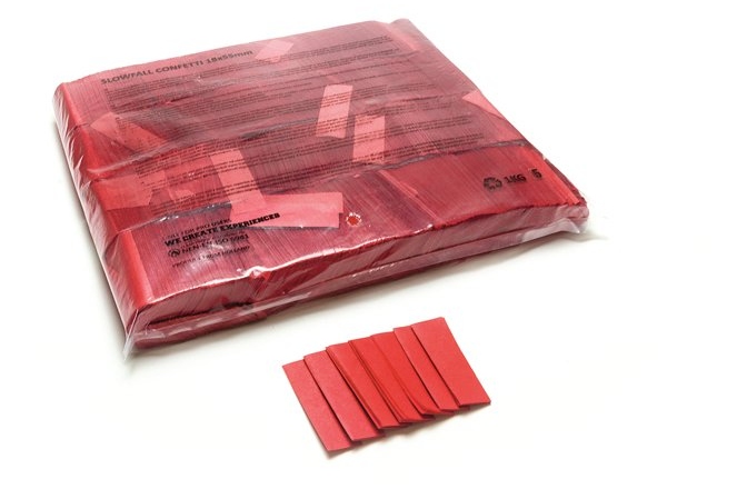 Confeti din hârtie, roșu TCM FX Slowfall Confetti rectangular 55x18mm, red, 1kg