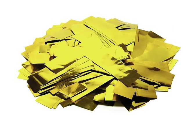 Confeti din hârtie,  TCM FX Metallic Confetti rectangular 55x18mm, gold, 1kg