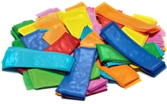 Confeti din hârtie,  TCM FX Metallic Confetti rectangular 55x18mm, multicolor, 1kg