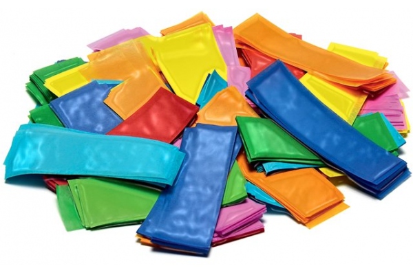 Metallic Confetti rectangular 55x18mm, multicolor, 1kg