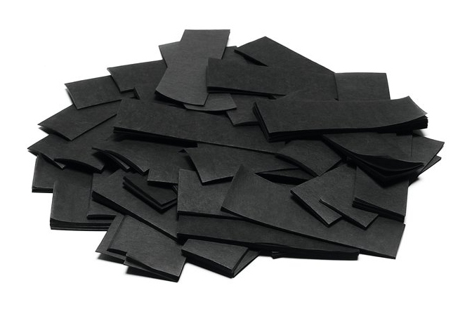 Confeti din hârtie TCM FX Slowfall Confetti rectangular 55x18mm, black, 1kg