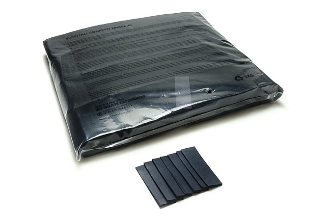 Confeti din hârtie TCM FX Slowfall Confetti rectangular 55x18mm, black, 1kg
