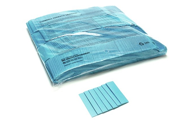 Confeti din hârtie TCM FX Slowfall Confetti rectangular 55x18mm, light blue, 1kg