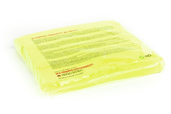 Slowfall Confetti rectangular 55x18mm, neon-yellow, uv active, 1kg