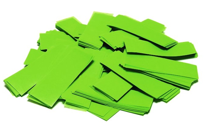 Confeti din hârtie, verde TCM FX Slowfall Confetti rectangular 55x18mm, light green, 1kg