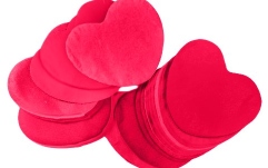 Confetti TCM FX Slowfall Confetti Hearts 55x55mm, red, 1kg