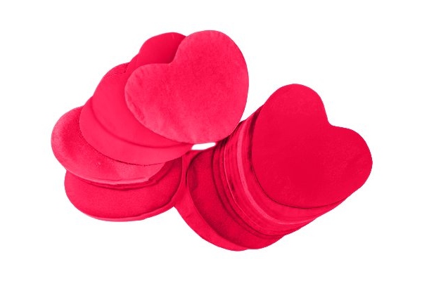 Slowfall Confetti Hearts 55x55mm, red, 1kg